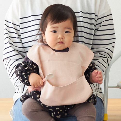 型紙】【縫い代付き】10-011 お食事エプロン 型紙【商用可能】 型紙