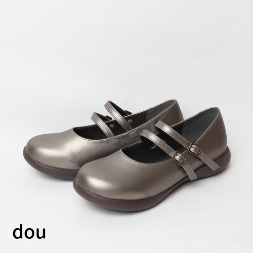 2wayダブルストラップシューズ | 薄底 甲高 幅広 レディース Nuts