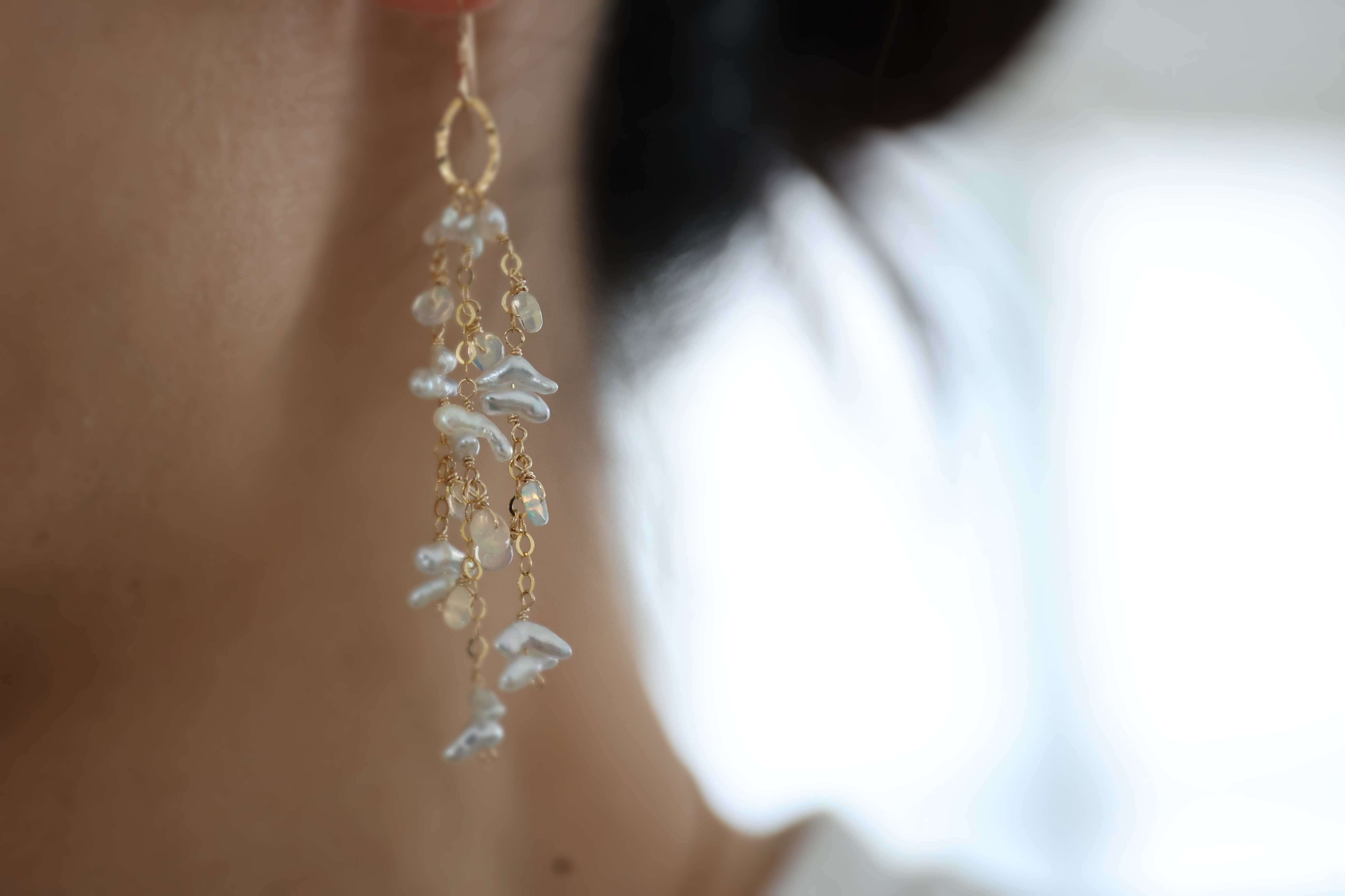 14KGFopal pearl pierce[kgf5250]
