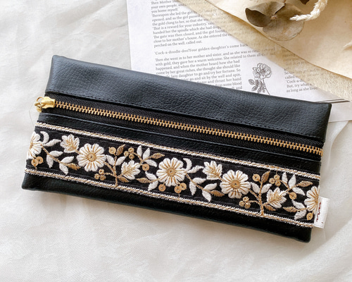 ギフトシリーズ ペンケース / インド刺繍 / 刺繍リボン / 小物