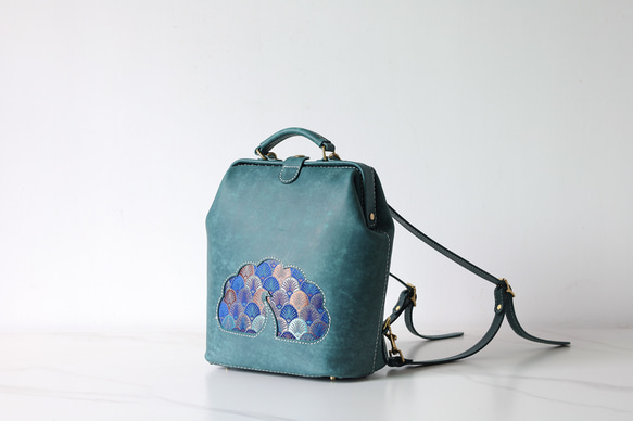 ハンドメイド　手縫い　レザーリュック　イタリアンレザー ハンドメイド手縫いレザーリュックイタリアンレザー