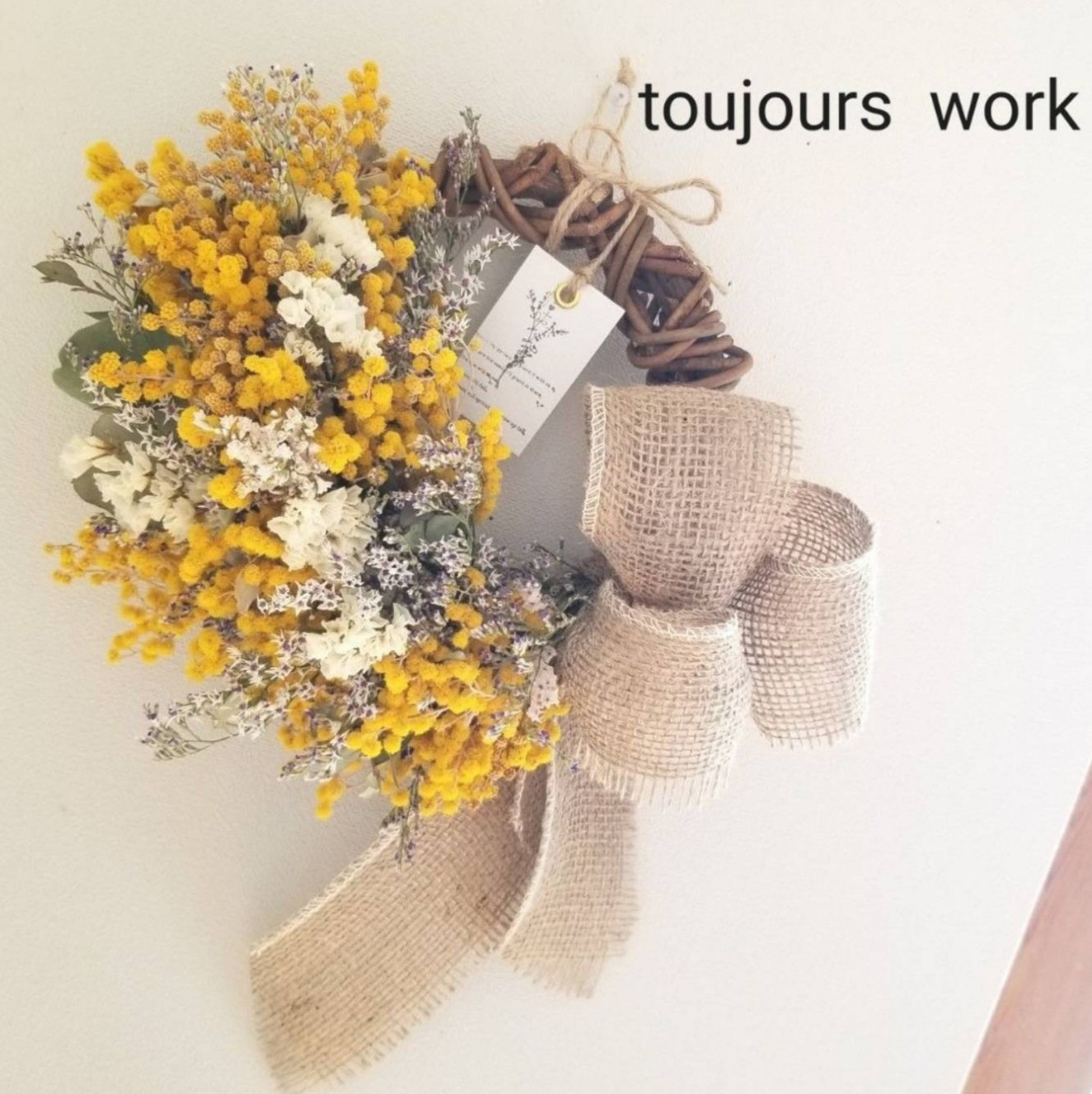 ◇ミモザのリース◇ミモザ◇ナチュラルリース◇プレゼント