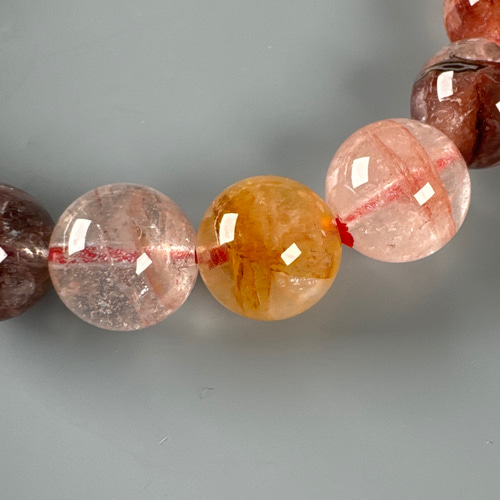 ライモナイトインクォーツ オーロラクォーツ 10ミリ 20個 sb2757