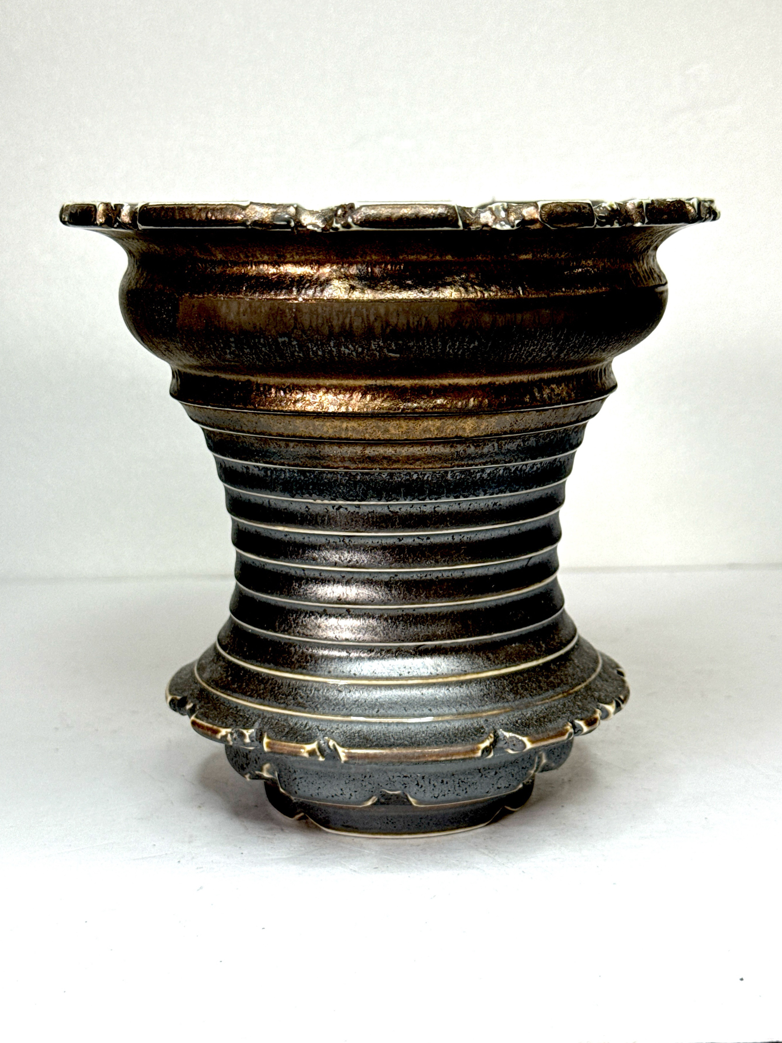 4号直径14.5cm植木鉢多肉塊根観葉植物陶器陶芸サボテンパキプスグラキリス