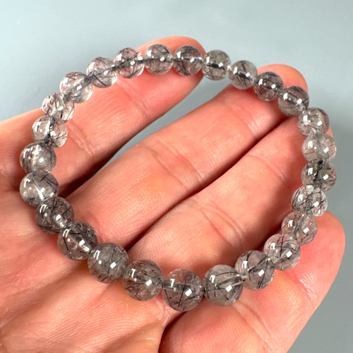 トルマリンルチルクォーツ 7.5ミリ 26個 sb2758 天然石 pinky 通販