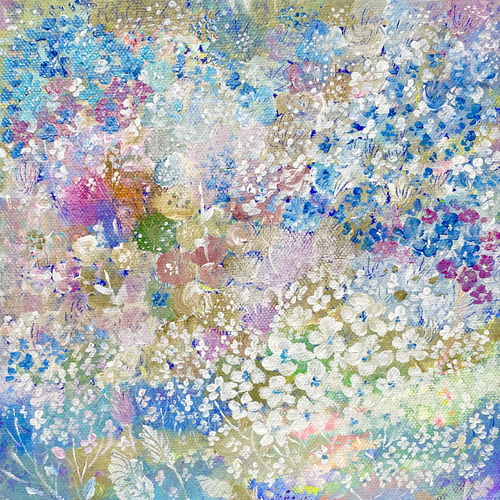 紫陽花 絵画 色紙絵 花鳥画 吉井蘭月 紫陽花 四季絵 k5-021b（代引き不可