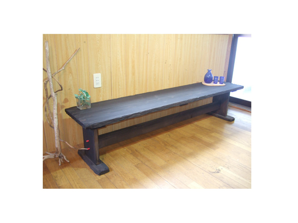 コヤ木工こだわり製作！創りたて！大型ベンチ○大きい文机 （森