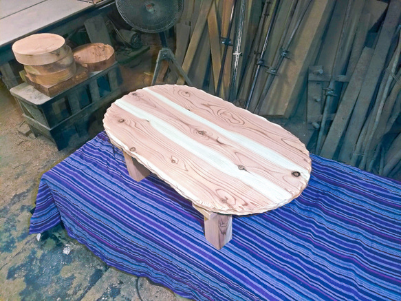 コヤ木工創作家具・円卓テーブル ○コヤ木工こだわり製作創りた