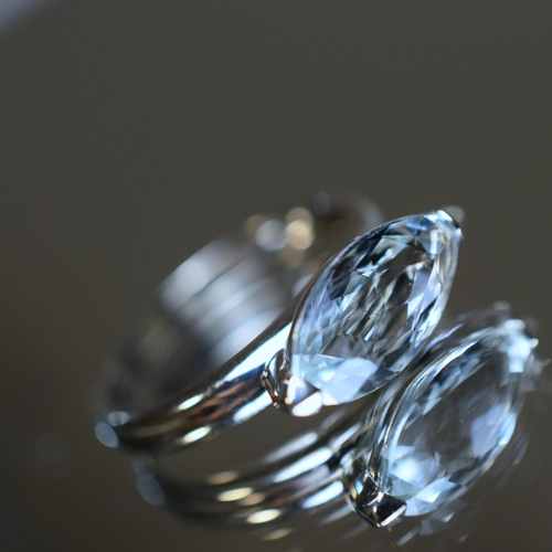 X24-08 一点物 2.24ct 14.5号 K10金 宝石質 天然 マーキスカット