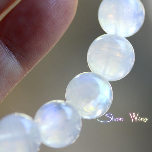 高品質　レインボームーンストーン　ブレスレット　ボタンカット 楽天市場】【再入荷】レインボー ムーンストーン ブレスレット