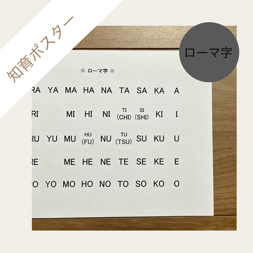 知育ポスター【ローマ字】《送料無料‼︎》※商品紹介ページ 雑貨 