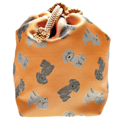 スタンダードプードル　ポーチ1点 Iruyo】あめちゃん巾着ポーチ トイプードル(成犬)柄 ポーチ 富士桜工房