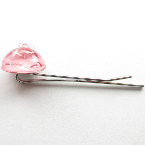 君がクォーツの瞳で見つめて想うのは、サンタフェのピンクがまた恋しい♪<1点ものヘアピン>HP179 3枚目の画像