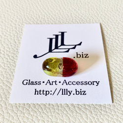 【デザインGlass】ガラスのミニブローチ〜ビタミン〜 2枚目の画像