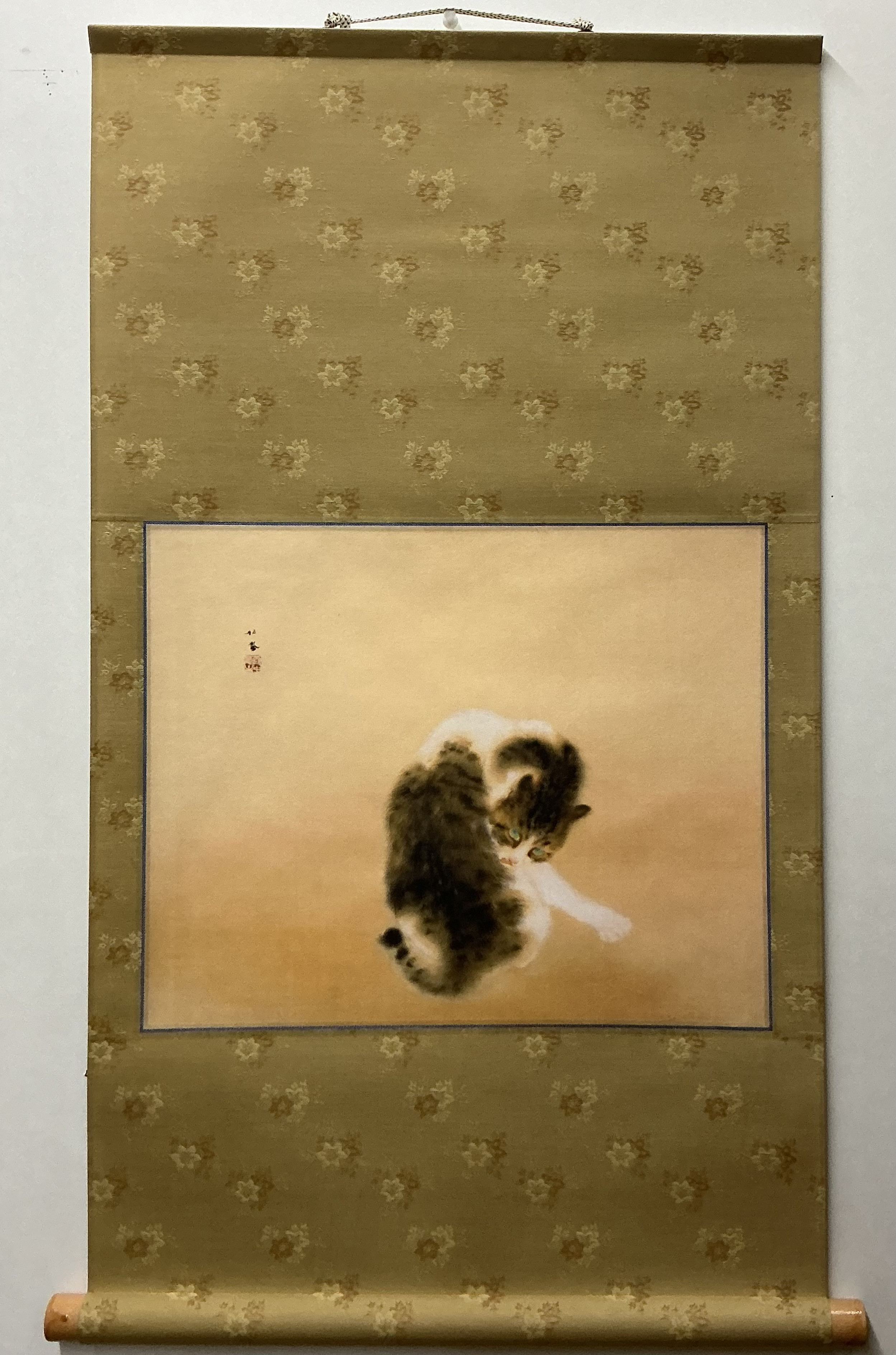 【真作】竹内栖鳳/海辺松図/横物/掛軸/名家伝来/AA-642 真作】竹内栖鳳/海辺松図/横物/掛軸/名家伝来/AA-642