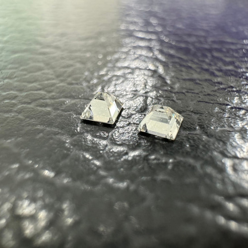 スクエアバケットダイヤ マッチングペア 0.18ct ※未使用 天然石 