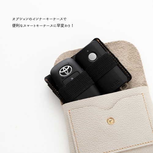 カードポケット付き マルチポーチ 【 シュリンクレザー 】 名