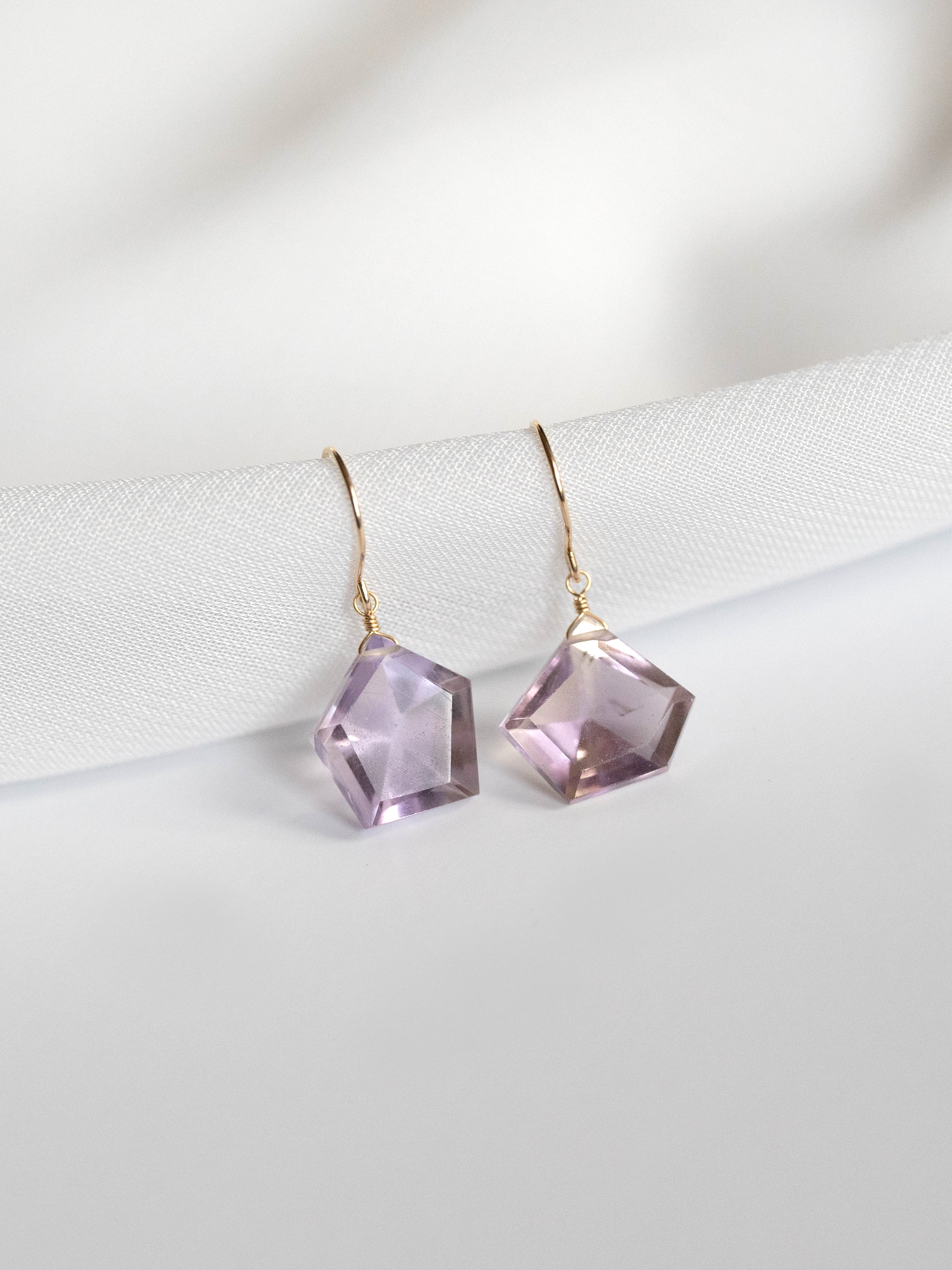 1点もの＊アメトリン ステップカット ピアス-E