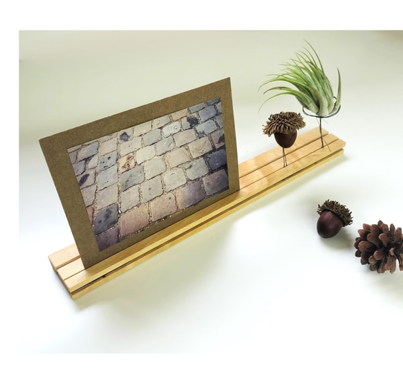 木製カードスタンド・フォトスタンド【置き型】天然木 フォトフレーム