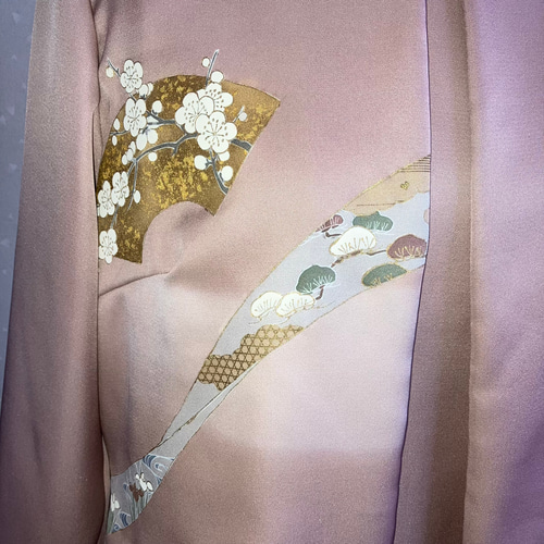 No.125訪問着ワンピースとボレロL〜LLサイズ13号Aライン ワンピース  