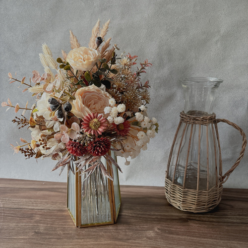 アーティフィシャルフラワー　花瓶、一輪挿し　結婚式　　ウェルカムスペース 名入れ フラワーベース ウェルカムスペース ウェルカムボード