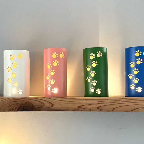 特大★竹灯籠　カラー　〜猫面・狐面〜  幻想の灯り　★ 竹ランプ 特大☆竹灯籠 〜猫面・狐面〜 幻想の灯り ☆ 竹ランプ