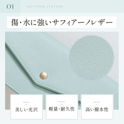 サフィアーノレザー スキミング防止 コンパクト かぶせ蓋付き 薄型 長財布 【送料無料】(st-w1637) 10枚目の画像