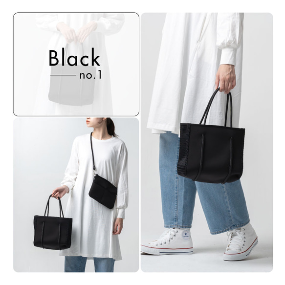 ネオプレン メッシュ ミニ トートバッグ（サコッシュ別売り）【送料無料】（poty-tote） 2枚目の画像