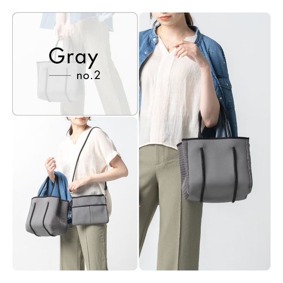 ネオプレン メッシュ ミニ トートバッグ（サコッシュ別売り）【送料無料】（poty-tote） 3枚目の画像