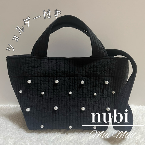 再入荷】チュールパール付きヌビバッグ ショルダーバッグ kiki 通販｜Creema(クリーマ) 17900902