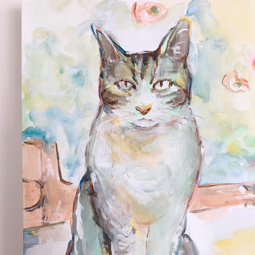 【原画】『シュカリモーゼ』（猫　絵画　パステル画） 原画】『シュカリモーゼ』（猫 絵画 パステル画）