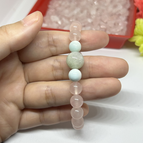 ミャンマー翡翠❤︎ラリマーの組み合わせ 可愛すぎる天然石