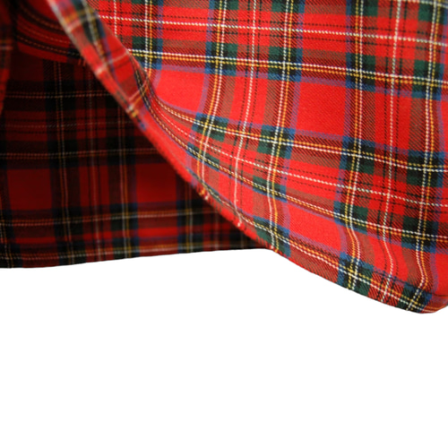 タータンチェック　ワイドハーフパンツ:red タータンチェック ワイドハーフパンツ:red ハーフパンツ Hand Made