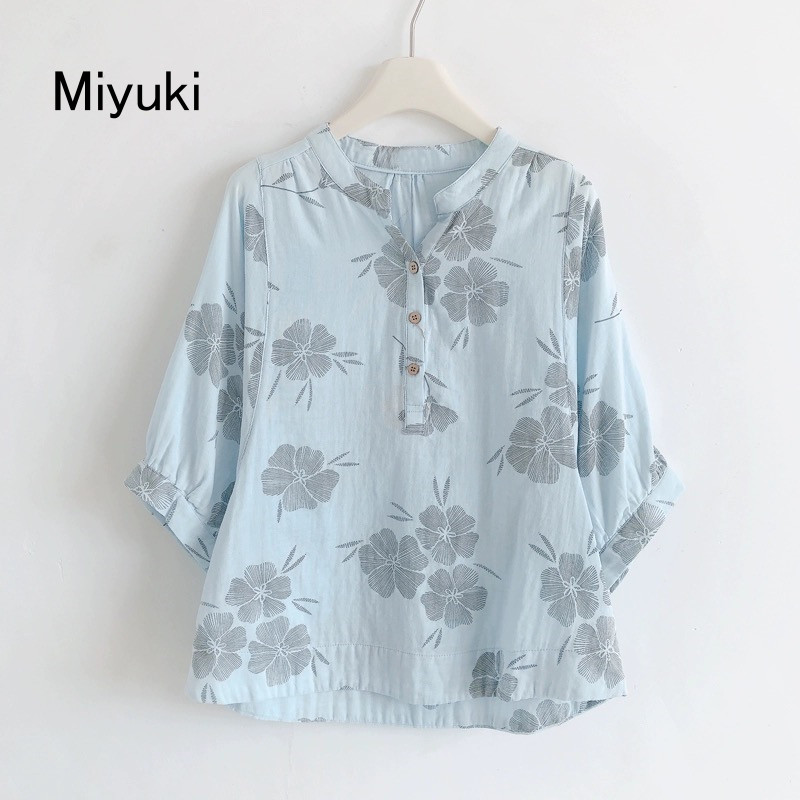 新品 ダブルガーゼブラウス レディース        Ω