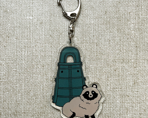 アクリルキーホルダー アクリルキーホルダー 銅鐸とタヌキ キーホルダー tanuki-ms 通販