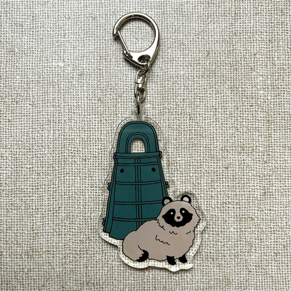 アクリルキーホルダー 銅鐸とタヌキ キーホルダー tanuki-ms 通販