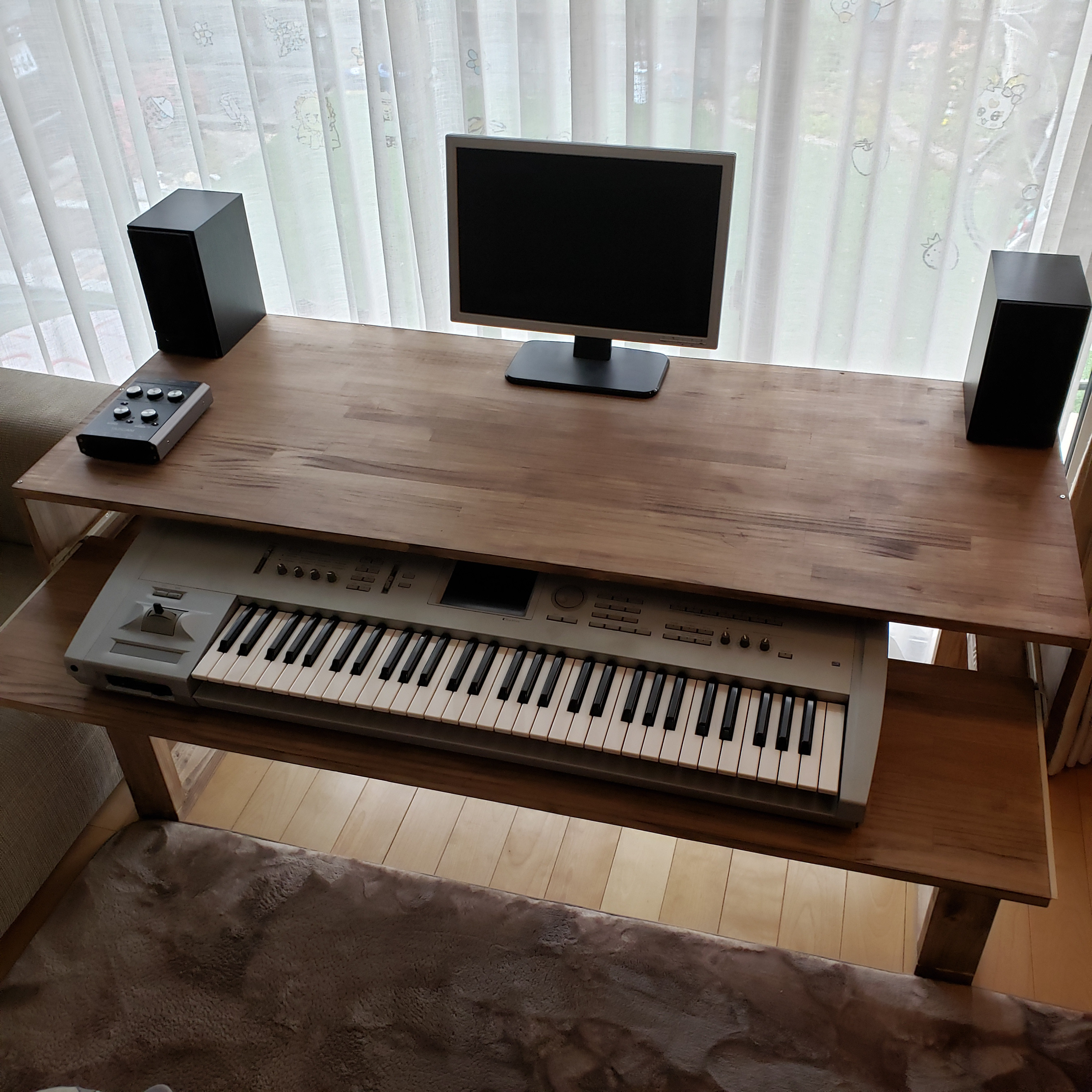 DTMデスク S140-55 DAW  スライドテーブル(300)　KOMPLETE KONTROL