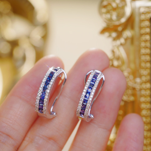 楽天市場】K18 ダイヤモンドフープ ピアス 0.5ct フープピアス