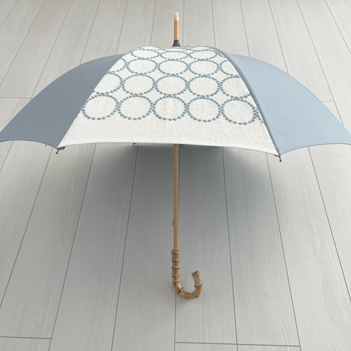 ☆完成品☆ミナペルホネン タンバリン日傘(ブルーグレー) 傘 ☆完成品☆ミナペルホネン タンバリン日傘(ブルーグレー) 傘