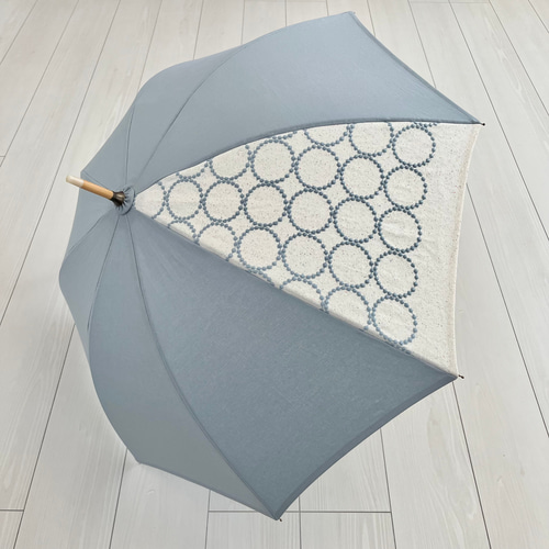 ☆完成品☆ミナペルホネン タンバリン日傘(ブルーグレー) 傘 ☆完成品☆ミナペルホネン タンバリン日傘(ブルーグレー) 傘