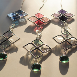 「あじさいのサンキャッチャー(ピンク)」ステンドグラス・紫陽花 7枚目の画像