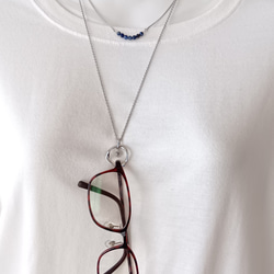 上品 シンプル 軽いメガネホルダー ネックレス 老眼鏡 サングラス  長さ カラー選べる 旅行 ドライブ アレルギー対応 14枚目の画像