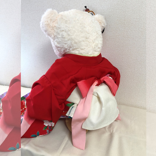 くまのぬいぐるみ　七五三お着物着用 くまのぬいぐるみ 七五三 ぬいぐるみ オトーフクリエイト 通販