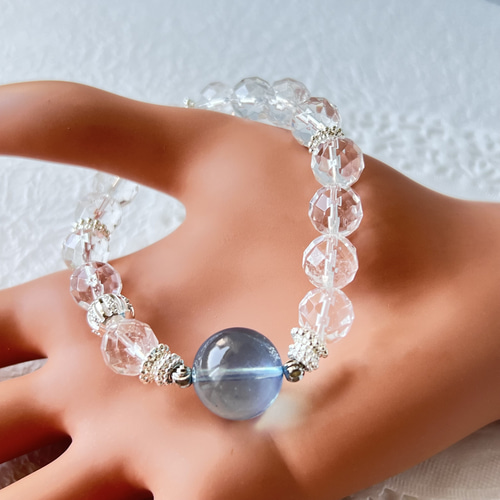 高品質□美品□大玉□天然石アクアマリン約13.6mm□デザインブレスレット 楽天市場】天然石 高ランク アクアマリン ブレスレット 大玉