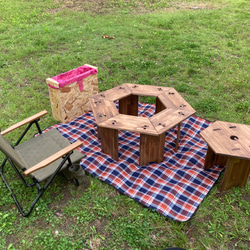 六角桌全套 - 專用盒可變成垃圾桶 第2張的照片