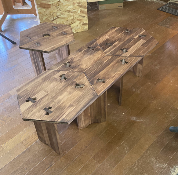 六角桌全套 - 專用盒可變成垃圾桶 第7張的照片