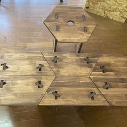 六角桌全套 - 專用盒可變成垃圾桶 第8張的照片