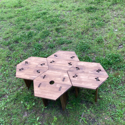 六角桌全套 - 專用盒可變成垃圾桶 第6張的照片