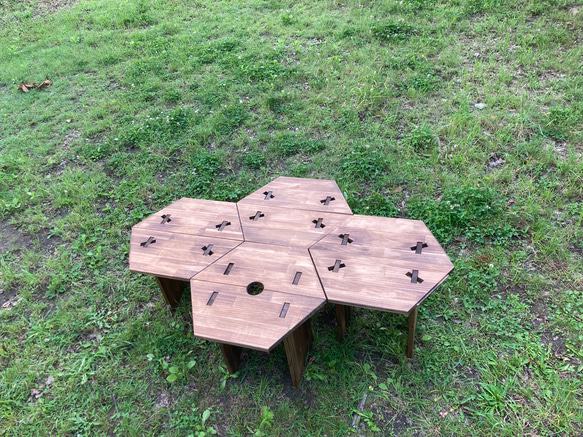 六角桌全套 - 專用盒可變成垃圾桶 第6張的照片