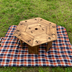 六角桌全套 - 專用盒可變成垃圾桶 第3張的照片